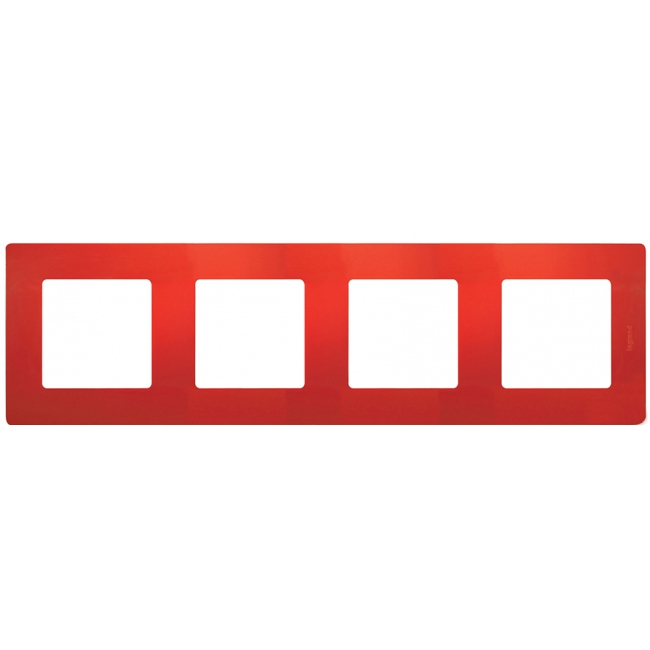 Рамка 4 поста - Niloe/Etika - красный
