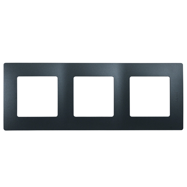 Рамка 3 поста - Niloe/Etika - черный глянец