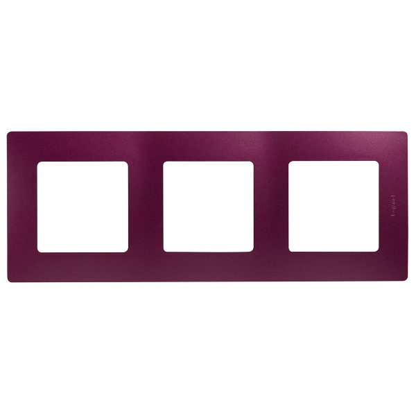 Рамка 3 поста - Niloe/Etika - сливовый