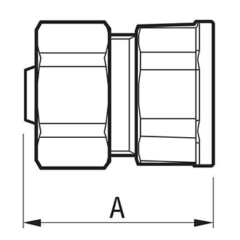 Фитинг прямой 20х1/2 с внутренней резьбой - F.I.V."