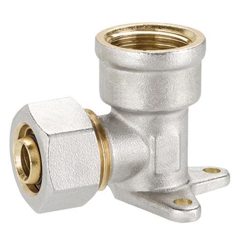 Фитинг угловой с лапкой 16х1/2 с внутренней резьбой - F.I.V."