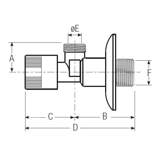 Угловой кран 1/2 - F.I.V.
