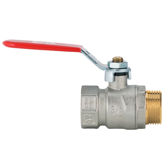 Кран шаровой с внутренней и наружной резьбой и ручкой 1''1/2 - F.I.V.