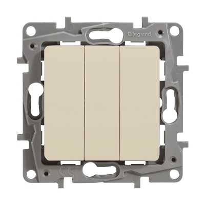 Выключатель трехклавишный - Niloe - слоновая кость