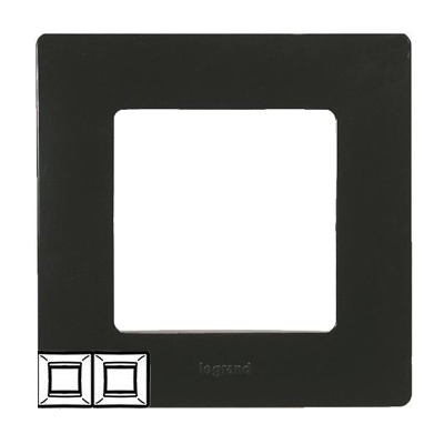 Рамка 2 поста - Niloe/Etika - антрацит