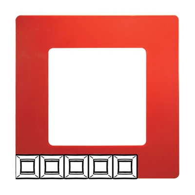 Рамка 5 постов - Niloe/Etika - красный