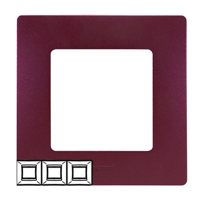 Рамка 3 поста - Niloe/Etika - сливовый