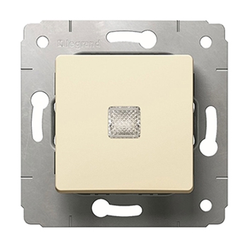 Выключатель (кнопка) с подсветкой - Cariva - слоновая кость