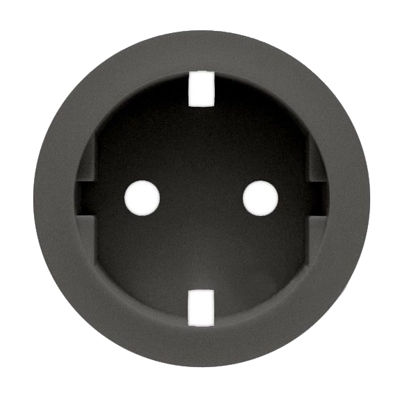 Лицевая панель для розетки 2К+З - Celiane - графит