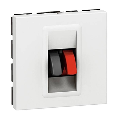 Розетка для колонок - 2 модуля - Mosaic - белый