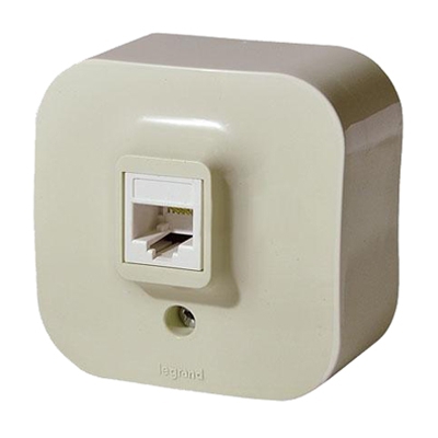 Розетка RJ45 - 5e UTP - Forix - слоновая кость