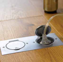 Выдвижной розеточный блок - 2 поста - прямоугольный