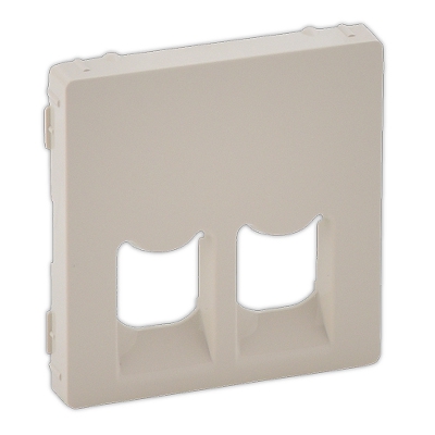 Лицевая панель для двойных розеток RJ45 и RJ11 - Valena Life - слоновая кость