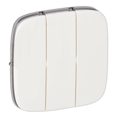 Лицевая панель для выключателя трехклавишного - Valena Allure - белый