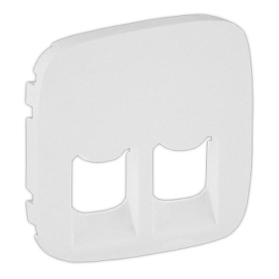 Лицевая панель для двойных розеток RJ45 и RJ11 - Valena Allure - белый