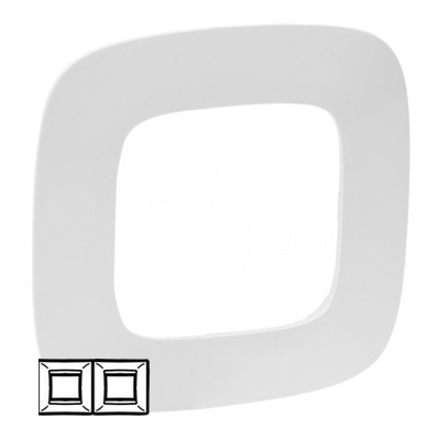 Рамка 2 поста - Valena Allure - белый