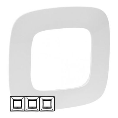 Рамка 3 поста - Valena Allure - белый