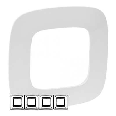 Рамка 4 поста - Valena Allure - белый