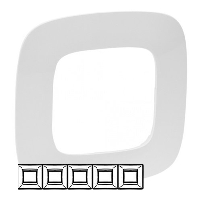 Рамка 5 постов - Valena Allure - белый