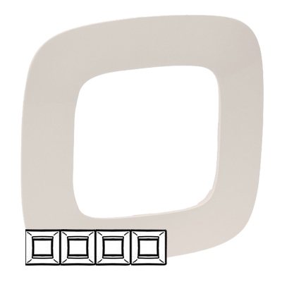 Рамка 4 поста - Valena Allure - слоновая кость