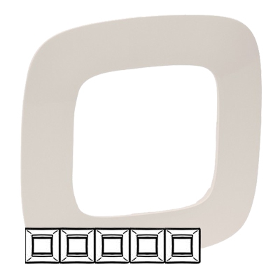 Рамка 5 постов - Valena Allure - слоновая кость