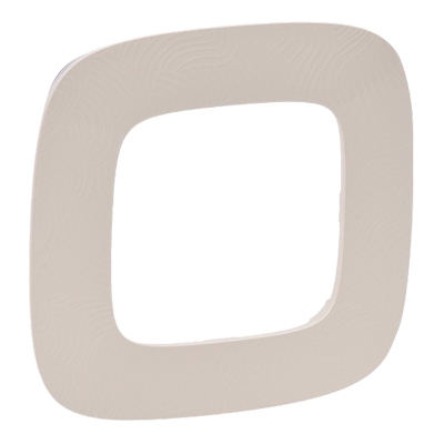 Рамка 1 пост - Valena Allure - тиснение бежевое