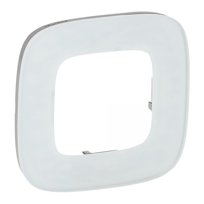 Рамка 1 пост - Valena Allure - белое стекло