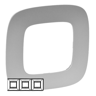 Рамка 3 поста - Valena Allure - алюминий