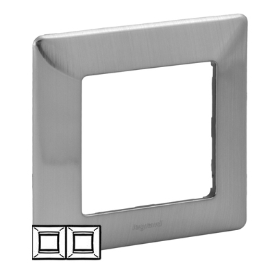 Рамка 2 поста - Valena Life - сталь