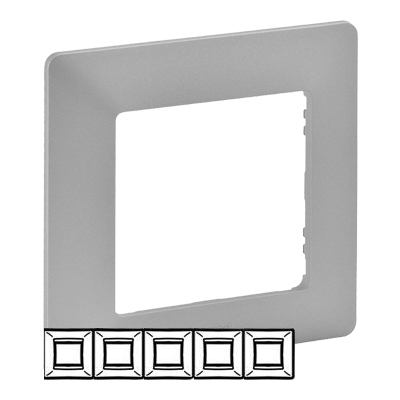 Рамка 5 постов - Valena Life - алюминий