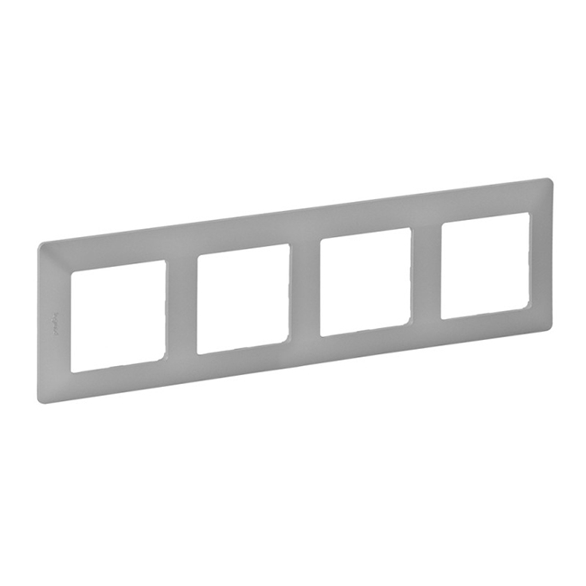 Рамка 4 поста - Valena Life - алюминий