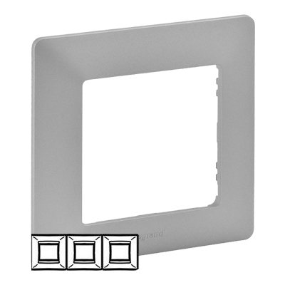 Рамка 3 поста - Valena Life - алюминий