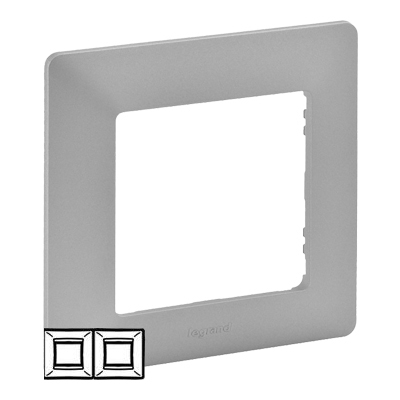 Рамка 2 поста - Valena Life - алюминий