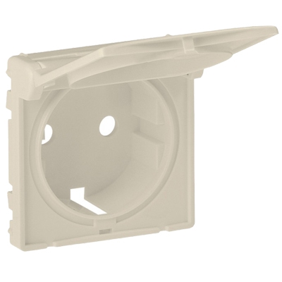 Лицевая панель для розеток 2К+З с откидной крышкой - Valena Life - слоновая кость