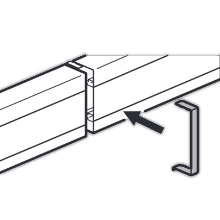 Накладка на стык профиля - для кабель-каналов DLP-S 100x50