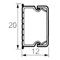 Мини-канал - Metra - 20x12 мм с крышкой - 2 метра - белый