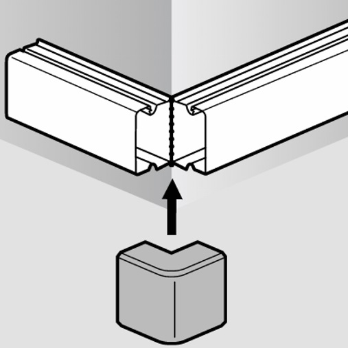 Внешний угол - для мини-каналов DLP-S 16x16