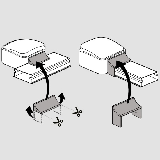 Адаптер для монтажа серии Forix - для мини-каналов Metra 40x16
