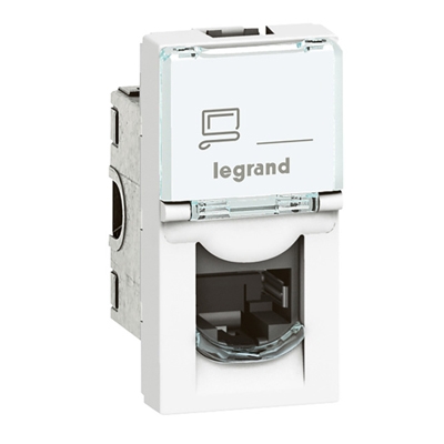 Розетка RJ 45 5e UTP - 1 модуль - Mosaic - белый