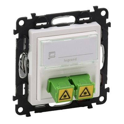 Оптическая розетка для оптоволоконных кабелей SС/APС - Valena Life - белый