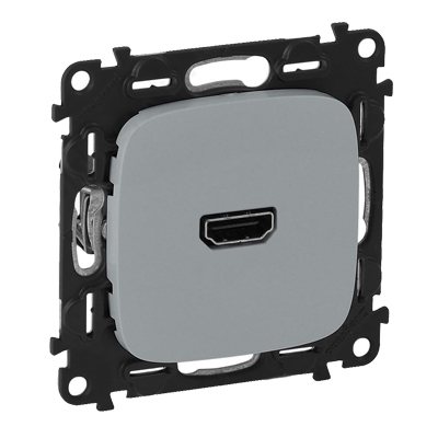 Розетка HDMI - Valena Allure - алюминий