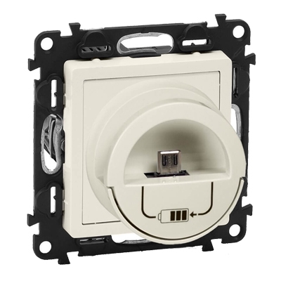 Подставка с зарядкой Micro-USB - Valena Life - слоновая кость