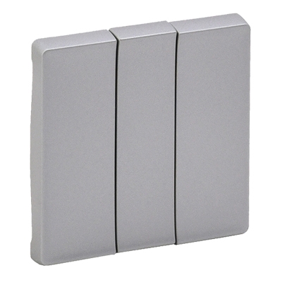 Лицевая панель для выключателя трехклавишного - Valena Life - алюминий