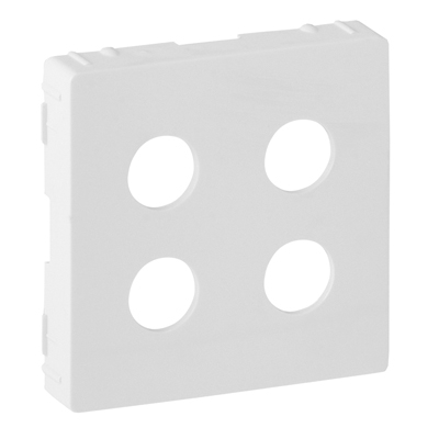 Лицевая панель для двойной аудиорозетки "банан" - Valena Life - белый