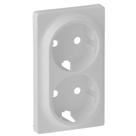 Лицевая панель для двойной силовой розетки 2х2К+З - Valena Life - белый