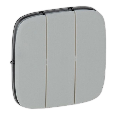 Лицевая панель для выключателя трехклавишного - Valena Allure - алюминий