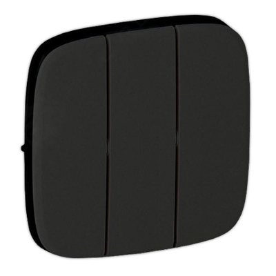 Лицевая панель для выключателя трехклавишного - Valena Allure - черный