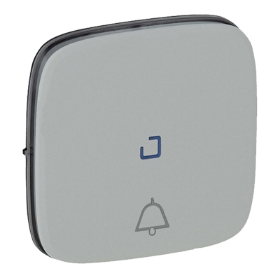 Лицевая панель с символом ''звонок" и подсветкой - Valena Allure - алюминий