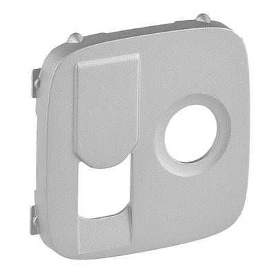 Лицевая панель для розеток TV+RJ45 - Valena Allure - алюминий