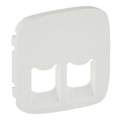 Лицевая панель для двойных розеток RJ45 и RJ11 - Valena Allure - жемчуг